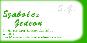 szabolcs gedeon business card